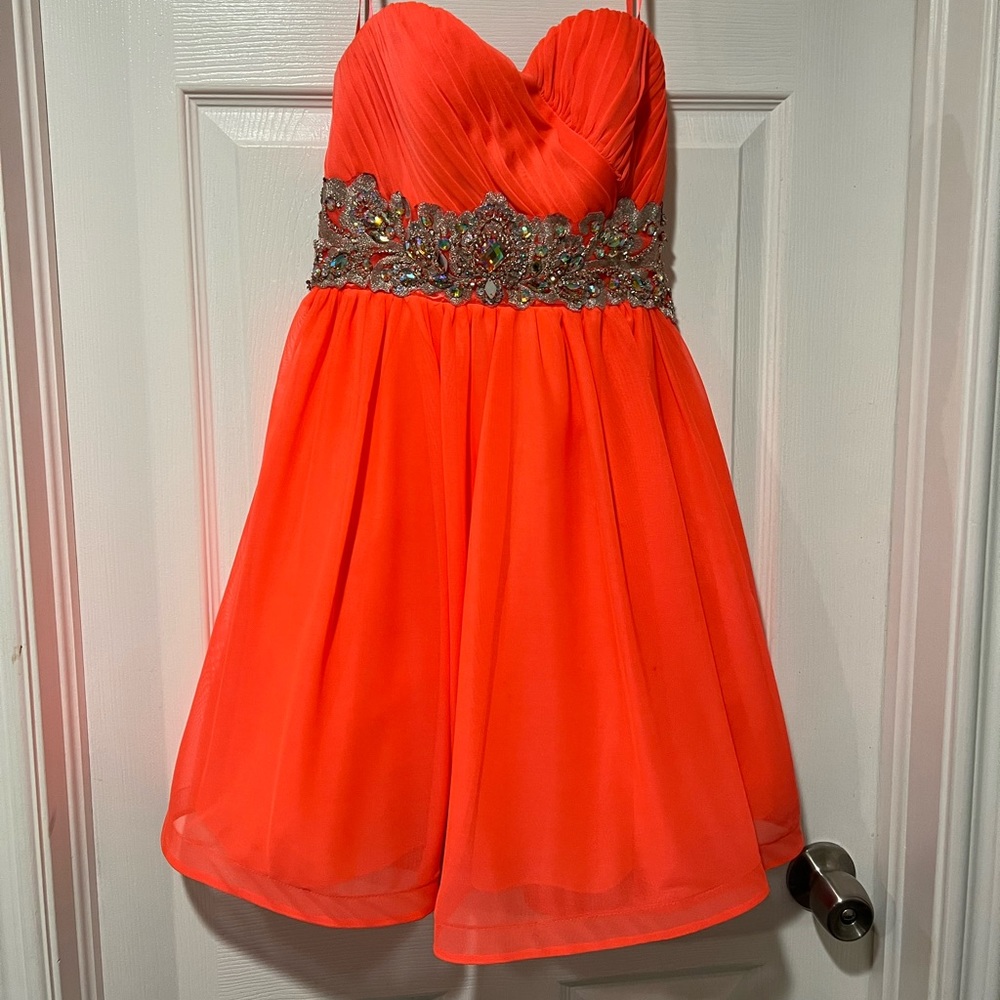 My Michelle Pink/Peach Mini Grad Dress